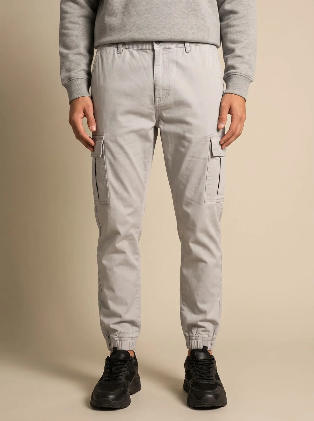 Simon | Herren Cargo Jogger Hose mit Cargotaschen elastischem Bund 3