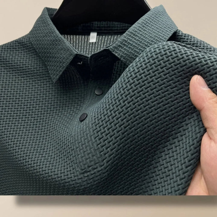 Simon | Herren Knitterfreies Kurzarm-Poloshirt mit Klassischem Kragen 2
