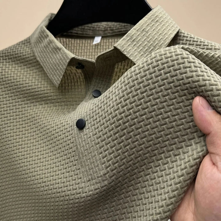 Simon | Herren Knitterfreies Kurzarm-Poloshirt mit Klassischem Kragen 3