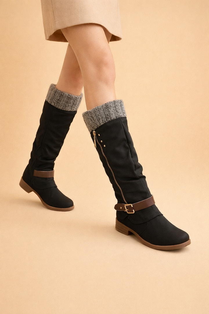Mercy | Women’s Stylish Side Zip Knee-High Boots for Everyday Comfort