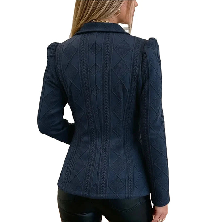 Svenja | Damen Taillierter Blazer mit Metallknöpfen 6