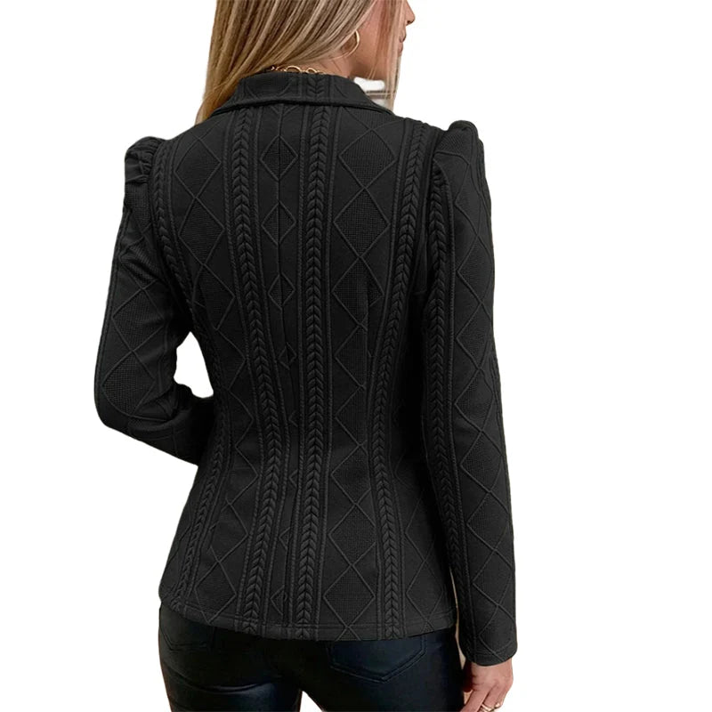 Svenja | Damen Taillierter Blazer mit Metallknöpfen 7