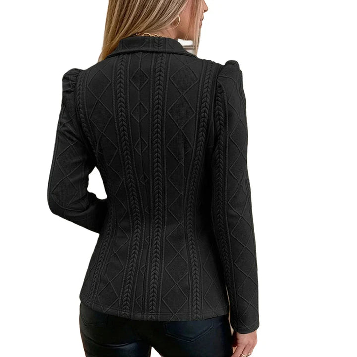 Svenja | Damen Taillierter Blazer mit Metallknöpfen 7
