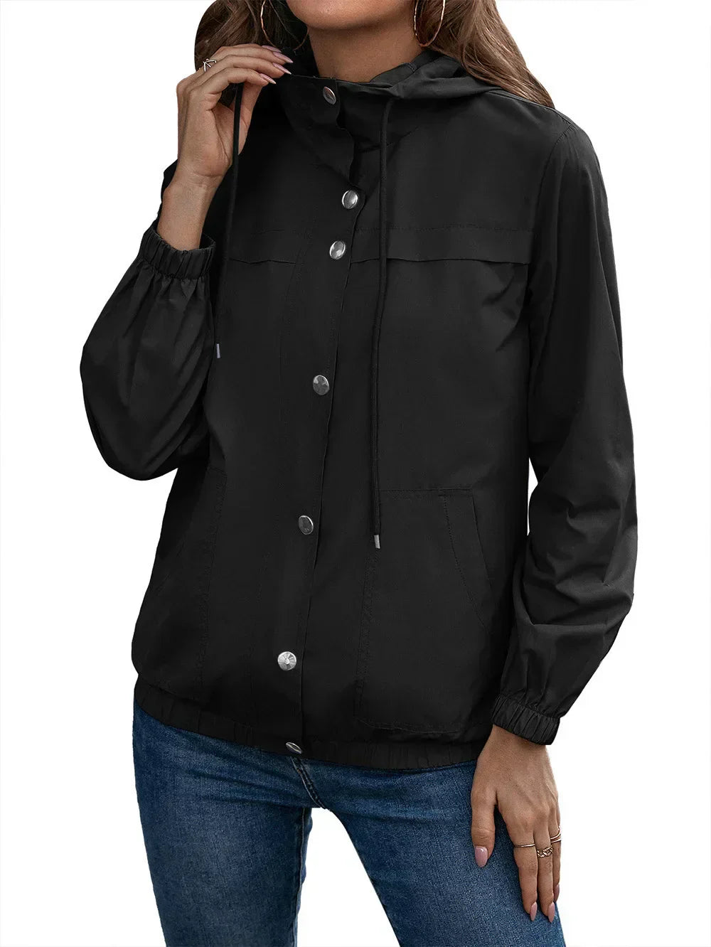 Women's Hooded Waterproof Trench Coat | Long Sleeve 3