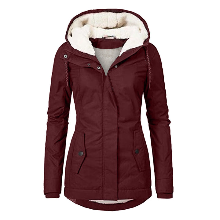 Frieda | Women's Fleece-Lined Waterproof Hooded Jacket with Zipper