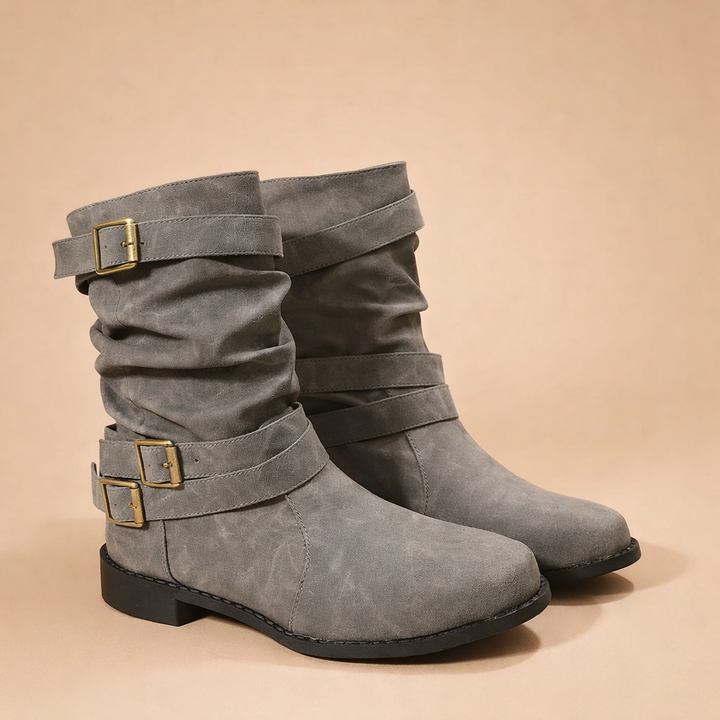 Sophia | Bottes mi-mollet à boucle pour femmes