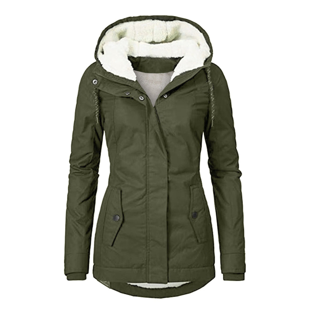 Frieda | Women's Fleece-Lined Waterproof Hooded Jacket with Zipper