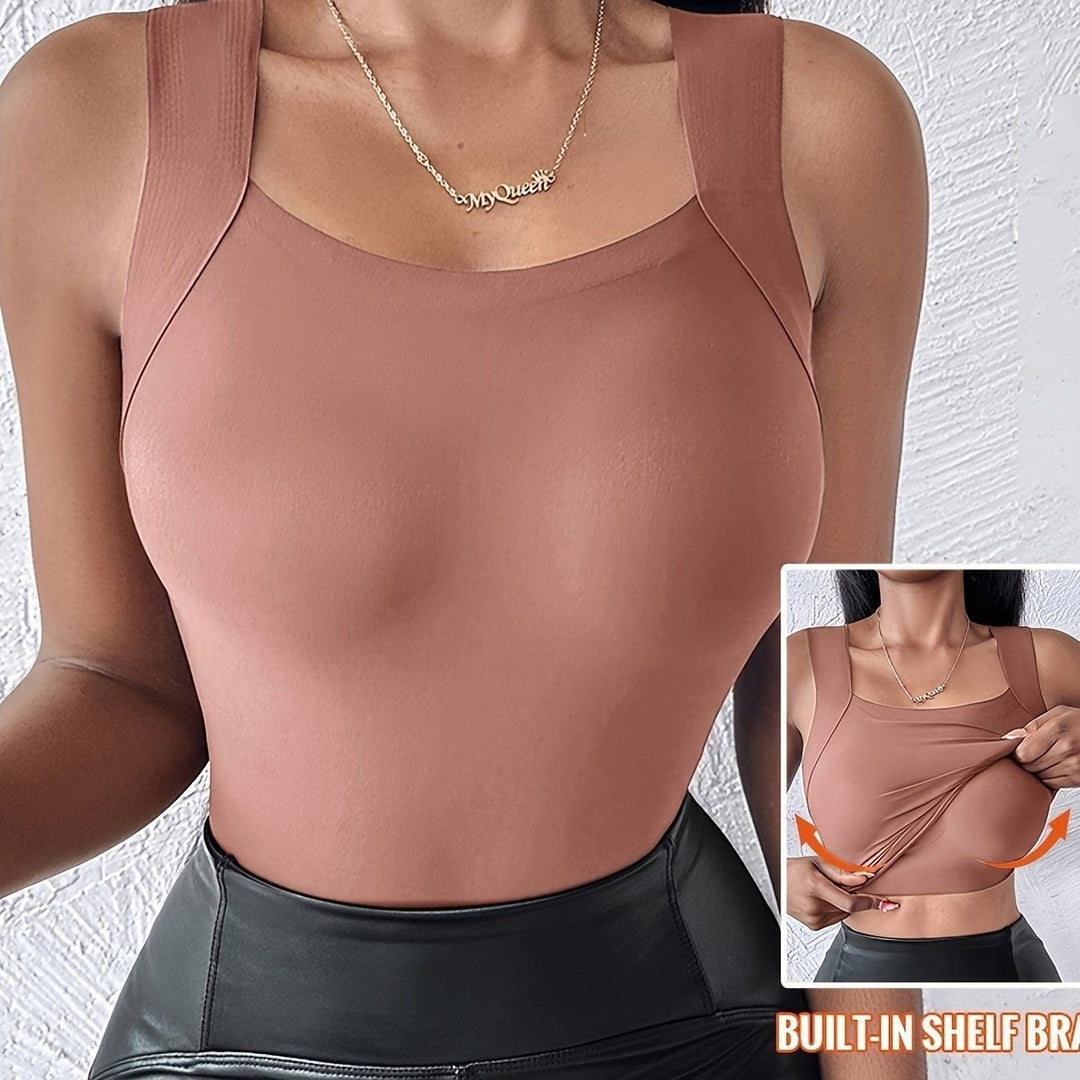Débardeur respirant avec soutien-gorge intégré pour femme - Confort et style