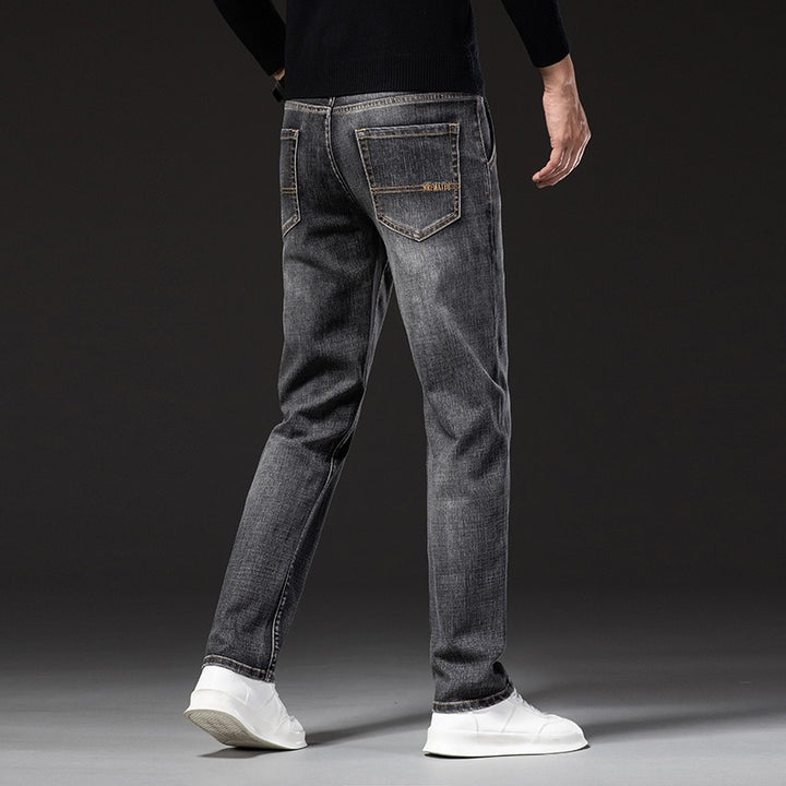 Men's Straight-Fit Jeans | Classic Denim with Multiple Pockets
